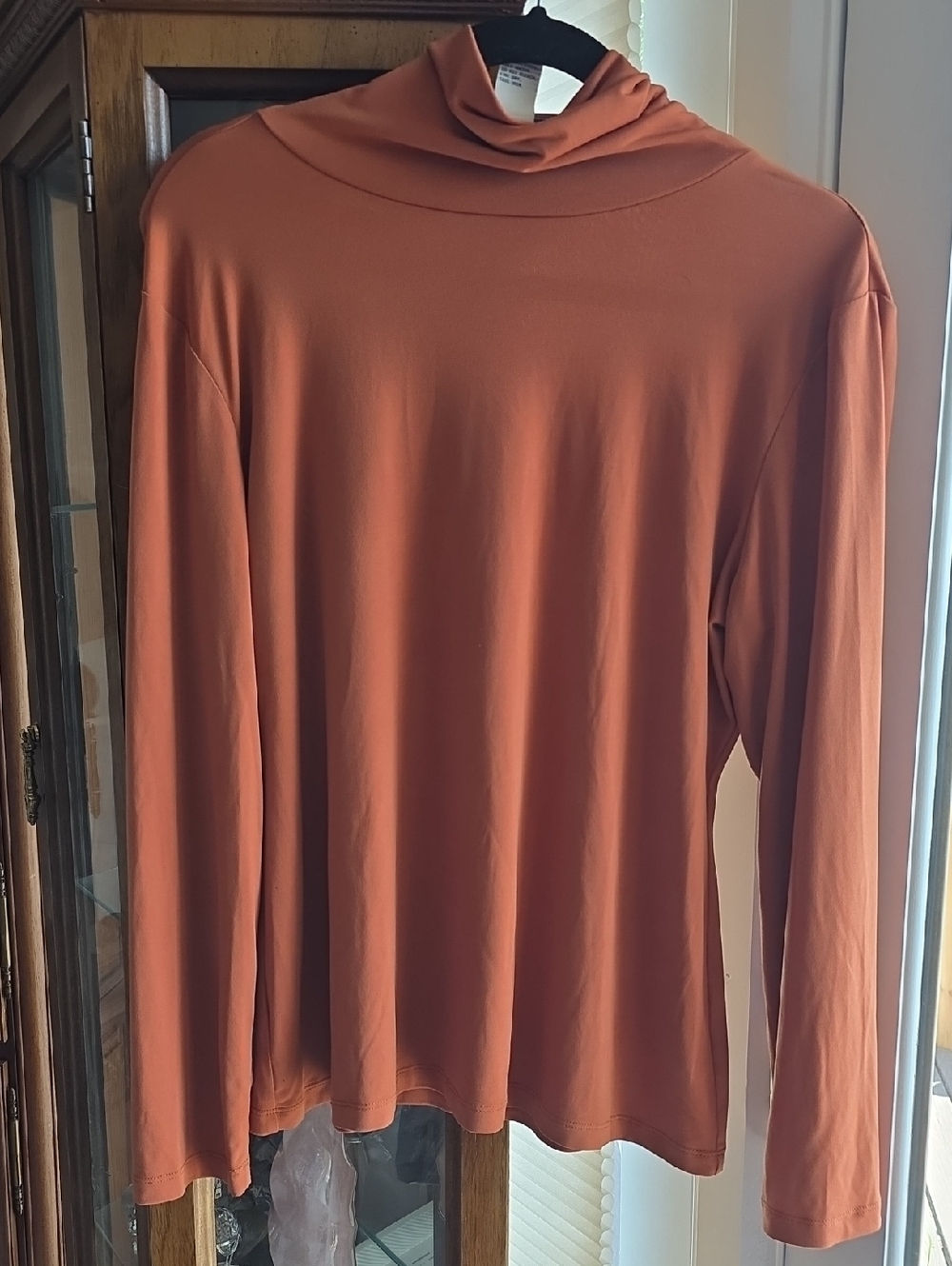 Doncaster Rust Long-Sleeve Turtleneck Top